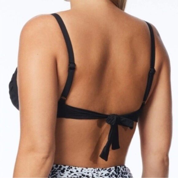 Coco Reef Black Diva Power Underwire Bikini Top Size 32/34C New With Tags - Picture 4 of 16